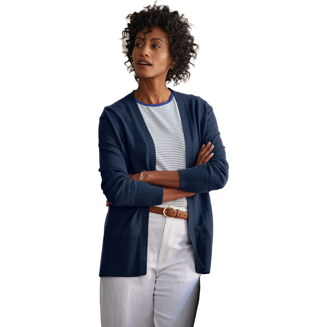 Brooks Brothers® Women’s Cotton Stretch Long Cardigan Sweater