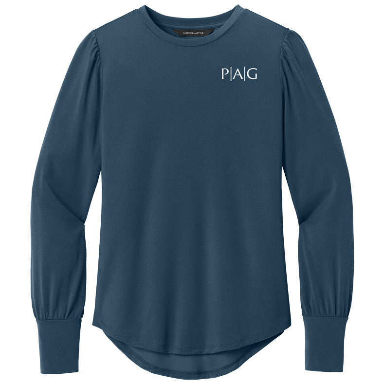 Mercer+Mettle Women’s Stretch Jersey Long Sleeve Blouson Top