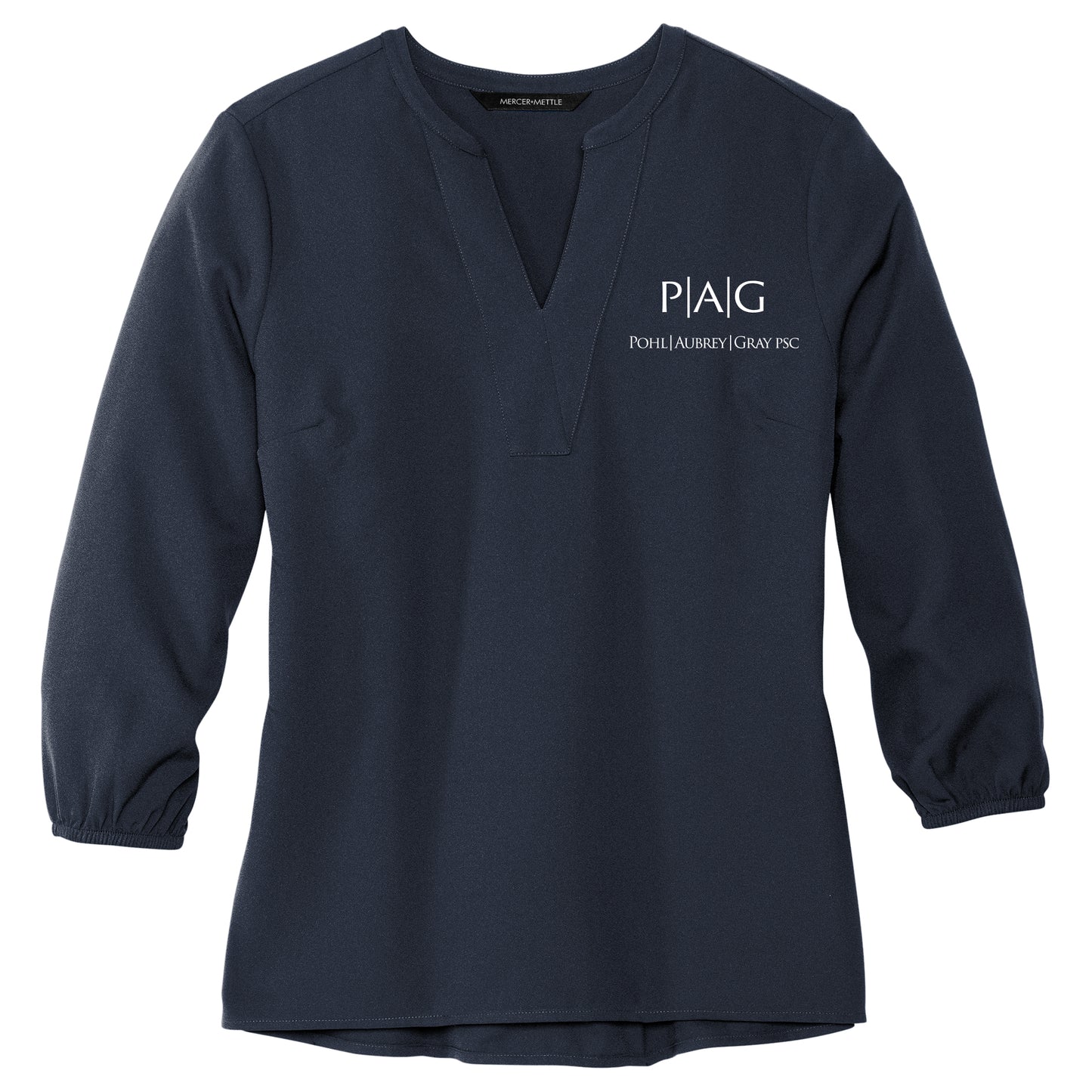 Mercer+Mettle Women's Stretch Crepe 3/4-Sleeve Blouse