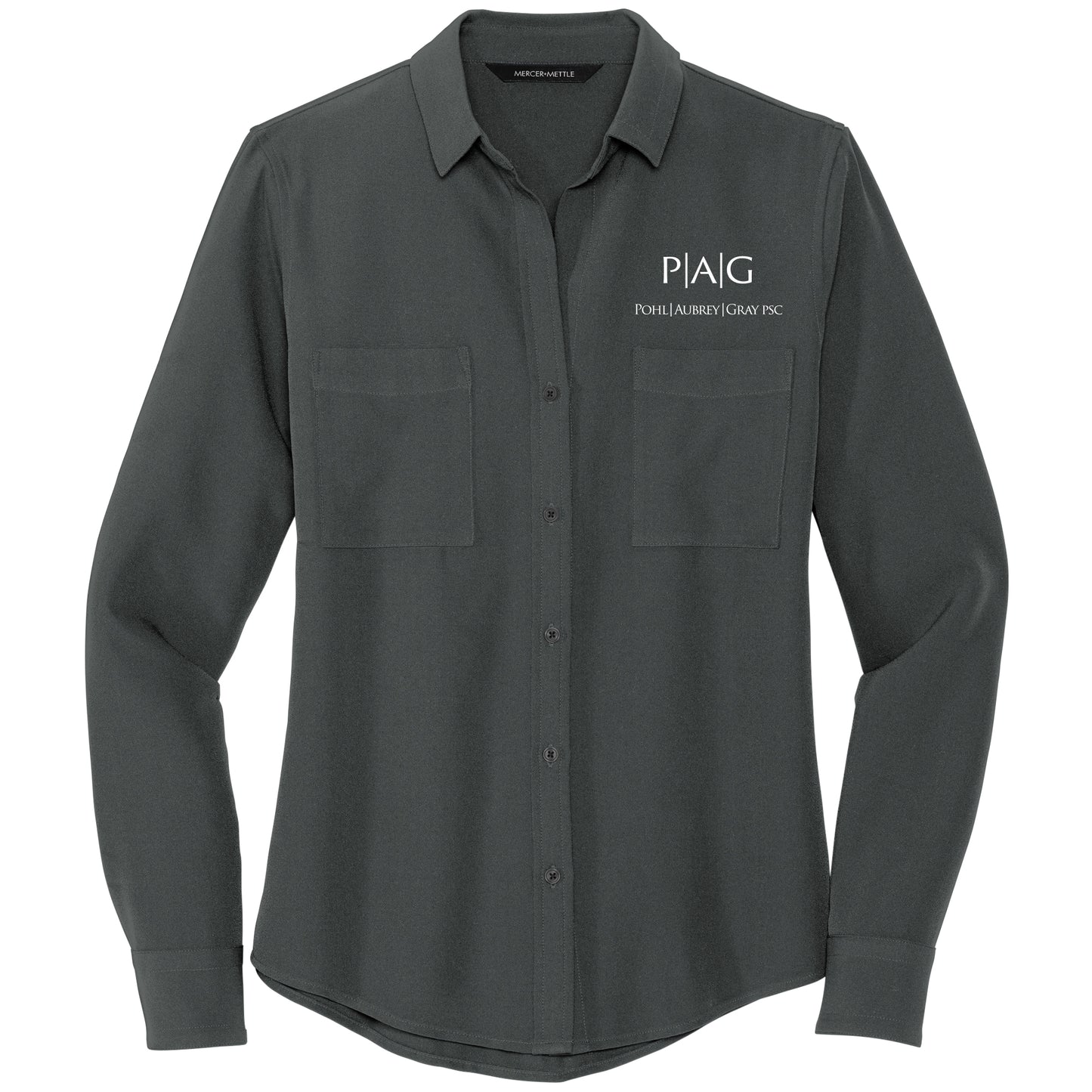 Mercer+Mettle Women's Stretch Crepe Long Sleeve Camp Blouse